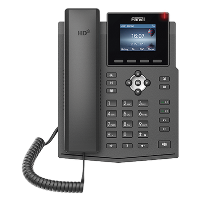 Teléfono IP / 4 Líneas SIP / Pantalla LCD Color 2.4 pulgadas / Audio HD G.722 y Opus / Conferencia 3 Vías / PoE 802.3af / OpenVPN / Soporte EHS
