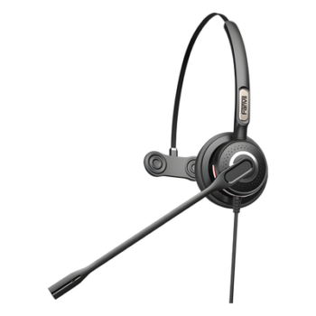 Diadema monoaural con tecnología antishock para teléfonos IP FANVIL y Polycom con micrófono de cancelación de ruido, larga durabilidad