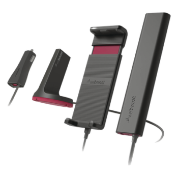 Amplificador de Señal Celular para Vehículos / 4G LTE y 3G / Cobertura 32x / Puerto USB 5V/2.1A / Soporte hasta 7.5 Pulgadas / Antena Magnética