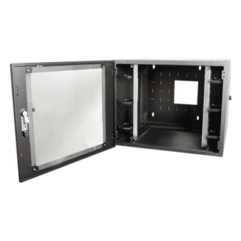 Gabinete de Pared 19in / 12 UR / Abatible / 610 mm (2 ft) de Profundidad / Carga 91 kg (200.6 lb) / Gestión de Cables Integrada