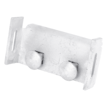 Herraje de Suspensión Tangente / Cable Figura 8 / Poste Concreto o Madera / Acero Galvanizado / Protección UV