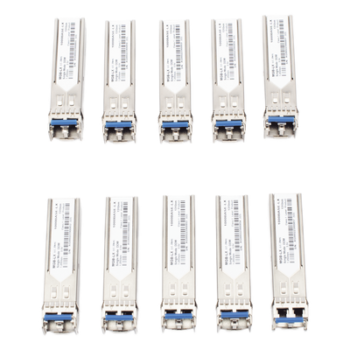 Transceptor SFP / 1Gbps / LC Monomodo / 1310nm / 20km / -40°C a 75°C / Paquete 10 piezas