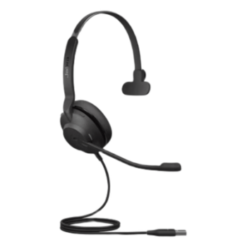 Auricular Mono UC / Aislamiento Acústico Viscoelástico / Doble Micrófono con Reducción de Ruido / Altavoces 28 mm / USB-A con Adaptador / Indicador de Ocupado