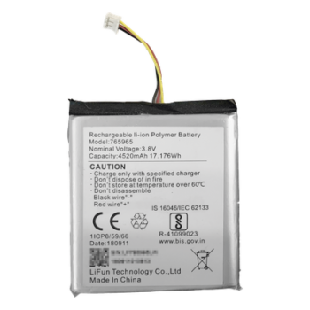 Batería de Respaldo para Panel de Alarma Hikvision / 4520 mAh / Compatible con Paneles AX PRO - AX HUB - Hibrido Versión 1 (DS-PHA64-W4P) y Repetidor AX PRO  DS-PR1-WB