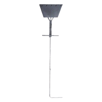 Ancla de Piso Tipo Paleta / 5 Orificios 1" / Acero ASTM A36 / Altura 210 cm / Galvanizado en Caliente / Viento 175 km/h