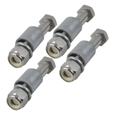 Juego de Tornillos para Placa Igualadora / Acero 1/2 x 3 pulgadas / Rosca Profunda / Acabado Galvanizado