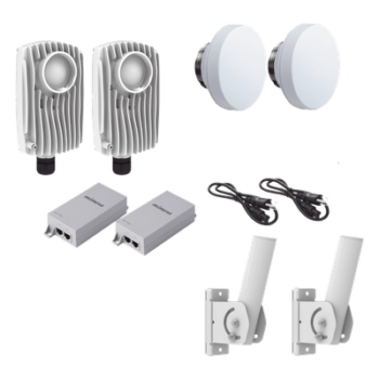 Kit de radios inalámbricos / 1.75 Gbps PTMP / 2.0 Gbps PTP / 4.9-6.4 GHz / IP67 / 12 dBi / PoE incluido