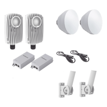 Kit de radios inalámbricos / 1.75 Gbps PtMP / 5.1-6.4 GHz / 16 dBi antenas / IP67 / 23 dBi ganancia total / 0.5 m cable incluido
