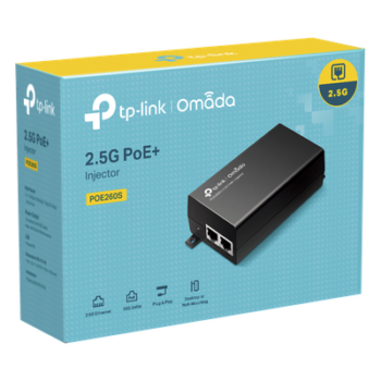 Inyector PoE+ / 30W / 2 Puertos 2.5 Gbps / 802.3af/at / Alcance 100 m (328 ft) / Plug and Play
