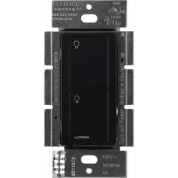 Interruptor de Pared Inalámbrico / 2 Botones On/Off / 5 A LED/CFL / 600 W Incandescente / 120/277 V / Sin Neutro / Alcance 18 m (59.1 ft) Línea Vista
