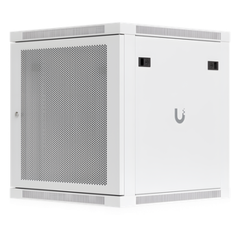 Gabinete Rack 12U / Montaje en Pared / 598 x 600 mm / Puerta Perforada / 4 Postes / 80 kg Capacidad / 23.5 x 23.6 x 25.2 pies