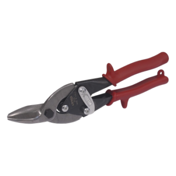 Tijera de Aviación / Corte Izquierdo / Acero Calibre 20 / Longitud 10" (25.4 cm) / Mango Ergonómico / Bloqueo de Seguridad