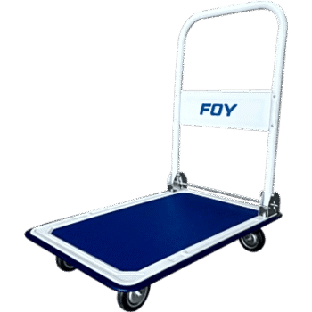 Carro Plataforma Plegable / Capacidad 300 kg / Acero Reforzado / Ruedas TPR 5" / Mango Retráctil / Superficie Antideslizante