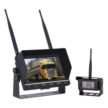 Sistema Profesional Inalámbrico de Cámara de Reversa Infrarroja y Monitor de 7" para Vehículos de Trabajo y Montacargas
