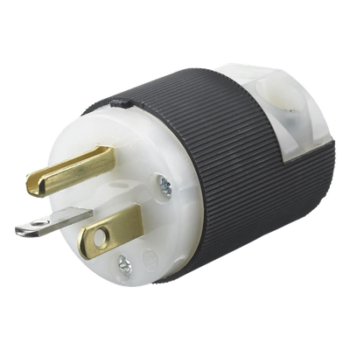 Clavija Entrada Recta/ 20 A 125 V/ 2 Polos 3 Hilos/ Nema 5-20 P/ Grado Industrial- Comercial.