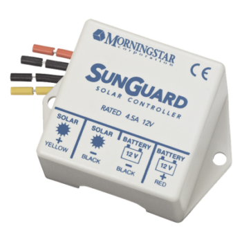 Controlador de Carga Solar PWM SunGuard 4.5 A / 12 VCC / Compensación de Temperatura / 100% Estado Sólido / -40°C a +85°C
