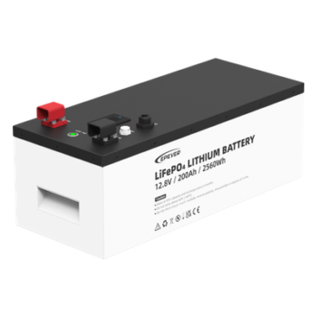 Batería de litio LiFeO4 12.8Vcc, 200Ah, 2.56Kwh, Pantalla LCD para Monitoreo Local, Carcasa Metálica