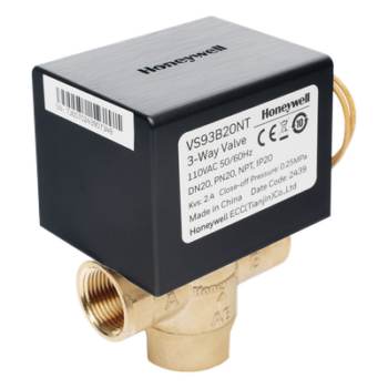 Válvula de Control Eléctrica de 3 Vías / Retorno por Resorte Normalmente Cerrada / 110 V CA / DN20 NPT 3/4" / PN20 / IP20