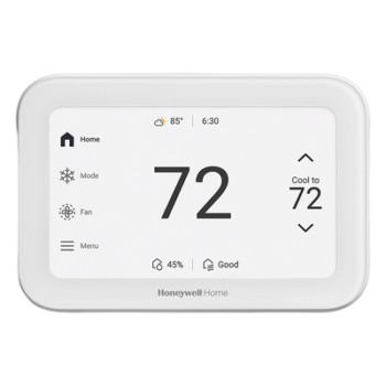 Termostato inteligente con pantalla táctil de 5 pulgadas, control de calidad de aire (IAQ), hasta 4H/2C bomba de calor, Wi-Fi, Bluetooth y Matter, color blanco