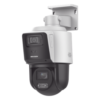 [TandemVu] PTZ IP 4 Megapixel con Cámara Panorámica 4 Megapixel / 4X Zoom / Dual Light (40 mts IR + 30 mts Luz Blanca) / ACUSENSE / IP66  / PoE+ / Audio de Dos Vías / Micro SD / Incluye Base para Techo o Pared