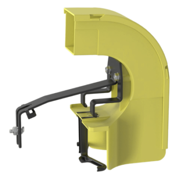 Bajada Para Canaleta FiberRunner™, Uso con Medidas 4x4, 6X4, 12X4, o 24X12, Con Reducción a 2X2, Color Amarillo