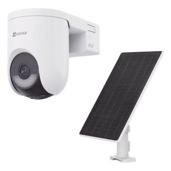 Kit Cámara PT 4G y Wi-Fi / 2K+ (4Megapixel)  / IA Detección Humano-Vehiculo / Color Nocturno / Batería 5200 mAh / IP65 / Incluye  Panel Solar 5W IP65