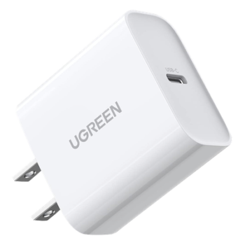 Cargador USB-C de 20W | 1 USB-C de Carga Rápida | QC4.0+ | PD3.0 | PPS | BC1.2| Carga Inteligente | Chip PWM | Múltiple Protección | Mayor Eficiencia Energética | Tamaño Compacto | Carcasa Ignifuga | Color Blanco.