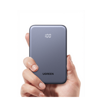 Power bank Ultradelgado  10000mAh / 20W Máximo / Puerto USB-C PD3.0 PPS / Puerto USB-A 22.5W / Batería Polímero de Litio / Pantalla Digital / Carga Rápida 3 Horas / Protocolos Múltiples / Protección