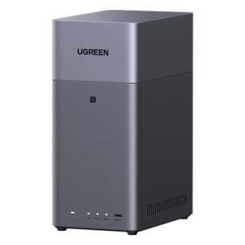 NAS UGREEN NASync DH2300 / Procesador RK3576 / 4GB / 32GB eMMC / 2 Bahías SATA / JBOD-Basic-RAID 0-RAID 1 / Puerto HDMI 4K / 1 GbE / USB 3.2 Gen 1 Type-C / Detección NFC