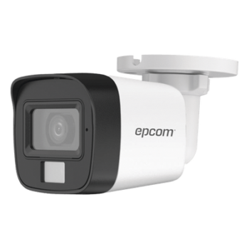 [Dual Light + ColorVu] Bala TurboHD 2 Megapíxel (1080p)  / Gran Angular 101° / Lente 2.8 mm / 30 mts IR EXIR / 20 mts Luz Blanca / Exterior IP67 / 4 Tecnologías / Micrófono Integrado