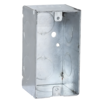 Caja (Chalupa) 4x2"/ Profundidad 2-1/8"/ 8 Entradas de 3/4"/Soldada