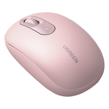 Mouse Inalámbrico 2.4G 800/1200/1600/2400 DPI | Función de 3 botones | Alcance 10m | Silencioso | Ergonómico | Anti-caída y Anti-interferencias | Batería Alcalina AA incluida | Color Dusty Pink.
