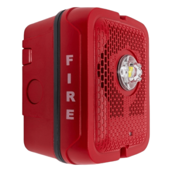Bocina con Lámpara Estroboscópica para Exterior, con Configuración Estroboscópica Seleccionable, Color Rojo