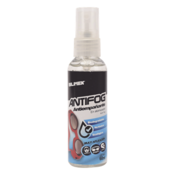 Antiempañante, ideal para eliminar problemas de empañamiento en googlees, mascaras, cascos, lentes, bote 60 ml