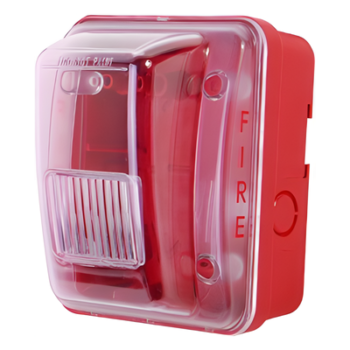 Cubierta para instalar sirenas estrobo en exterior compatible con estrobos sirenas Hochiki color rojo
