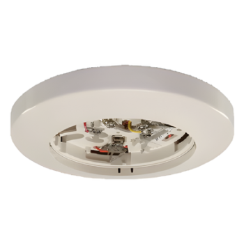 Base enchufable para detectores de humo fotoeléctrico e iónico serie 2151/1151, 4 hilos, con relé auxiliar y salida para anunciador remoto