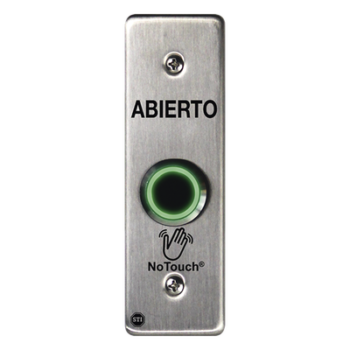 Botón de Salida NoTouch / Sensor IR / Acero Inoxidable 304 / Contacto Seco / LED Dual / Montaje Delgado 0.26"