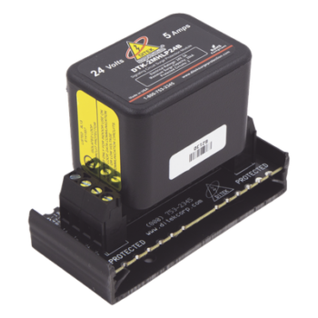 Protector Modular 24 V / 2 Pares / Base Desmontable / Snap-Track / Paneles de Incendio y Alarma
