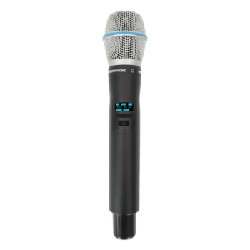 Micrófono Mano Inalámbrico EP-59H | Rango Frecuencia 470-510MHz, 540-590MHz, 640-690MHz, 807-830MHz | Potencia Salida ≥10dBm | Autonomía >10 Horas | Mute Automático por Caída | Display OLED | 7 Niveles Potencia Aju