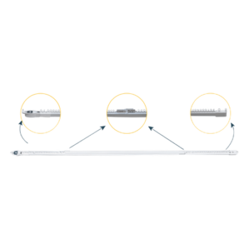 Riel Ajustable Cortinas Motorizadas / 2.3-4 m Ajustable / 20 Kg Capacidad / Movelite WF + Elatio Compatible / Instalación Techo / DIY / Smart Home