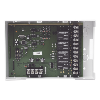 Módulo Expansor de Relevadores / 4 Salidas SPDT Tipo C / Conexión por Bus de Teclado 4 Hilos / Supervisión de Cableado / 16 Direcciones DIP Switch