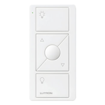 Control Pico inalámbrico de 3 botones con subir y bajar para iluminación, batería de 10 años, compatible con Caseta Wireless, RadioRA 2, Vive y GRAFIK Eye QS, color blanco