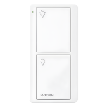 Control remoto inalámbrico Pico de 2 botones para encender y apagar luces, usable como control de mano o de pared, compatible con Caseta Wireless, RadioRA 2 y HomeWorks QS