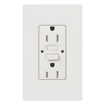 Tomacorriente Dúplex GFCI / 15 A / 125 V / Autocomprobable / Resistente a Manipulaciones / Indicadores LED / Cara Decorador