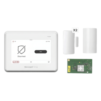 Kit de alarma con panel de pantalla táctil de 7 pulgadas, módulo WiFi y Z-Wave, sensor de movimiento PIR y 2 contactos magnéticos para puertas y ventanas