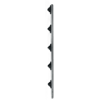 Poste de Paso de Acero Galvanizado / Diámetro 1" / Longitud 100cm / Forma Redonda / 5 Aisladores Integrados / Incluye Tapa / Peso 0.8 KG