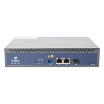 OLT GPON / 1 Puerto PON SC/UPC / 128 ONUs / 3 Puertos Uplink / 20 km (12.4 mi) / Redundancia AC/DC / Rack