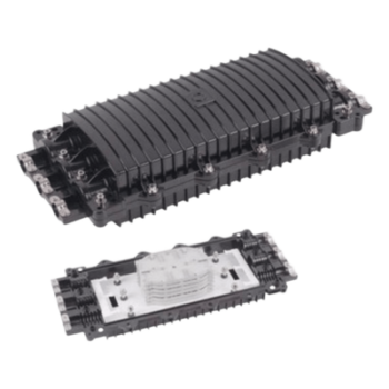 Caja de Distribución de Fibra Óptica Horizontal / 96 Empalmes / IP68 / 3 Puertos / 7-15 mm