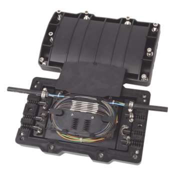 Caja de Distribución de Fibra Óptica Horizontal / 48 Empalmes / IP68 / 0.92 x 0.59 x 0.28 ft