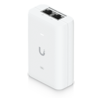 Adaptador PoE+ / 30 W / 2.5 Gbps / 48V 0.65A / (2) Puertos RJ45 Blindados / LED Indicador / Protección contra Sobretensiones
